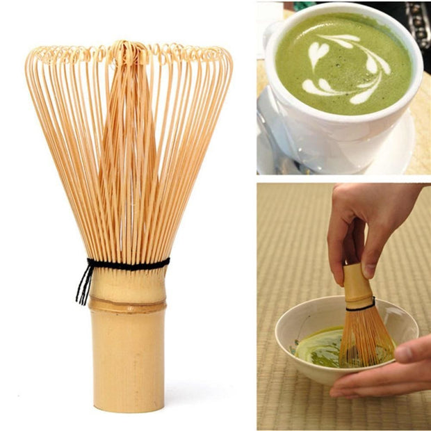 Japanese Ceremony Bamboo 64 Matcha Powder Whisk Green Tea