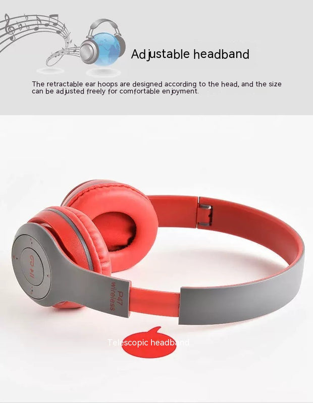 P47 Bluetooth Headphone Head-mounted Folding